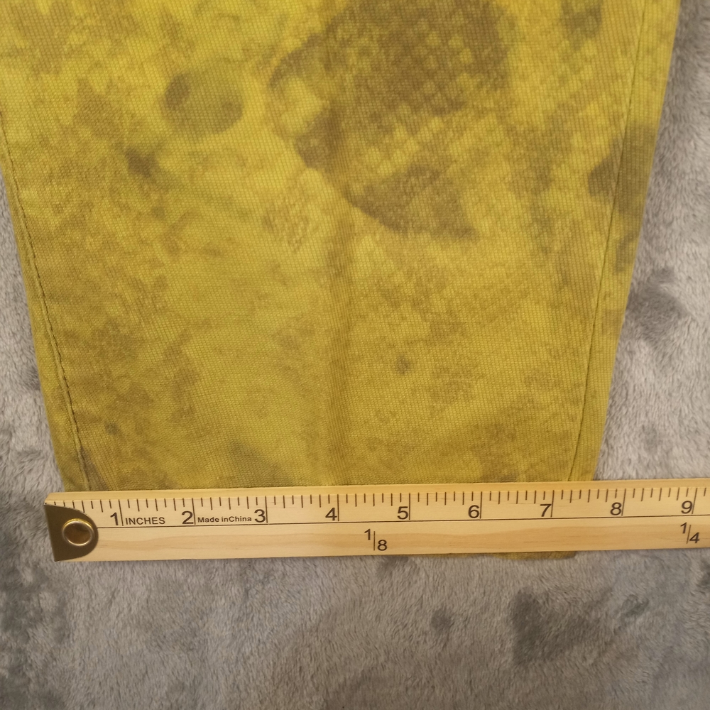 Just Cavalli men's jeans, Size 36, Yellow Lemon brown spash Distressed print - Picture 16 of 16